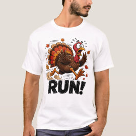 Rolig Löpmaraton för Thanksgiving Höst T Shirt