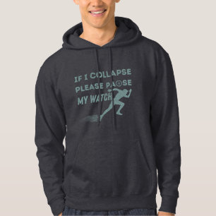 rolig löpning paus mitt uråldriga maratonklocka hoodie