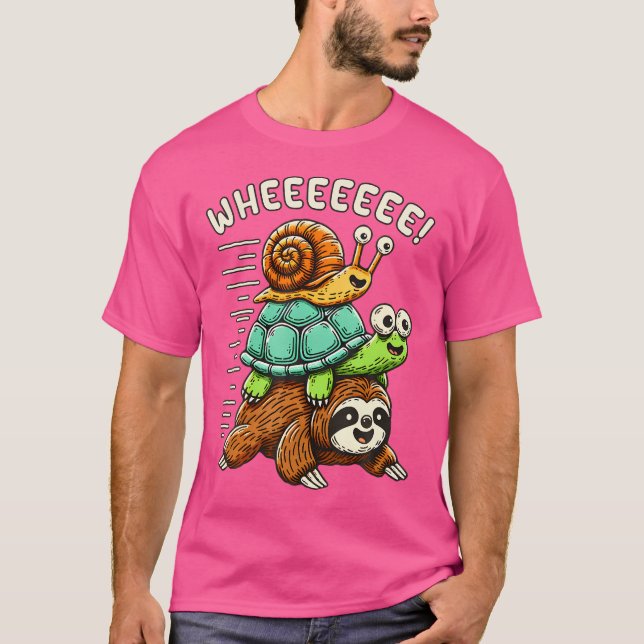 Rolig Löptur Ridning Söt Djurälskare T Shirt (Framsida)