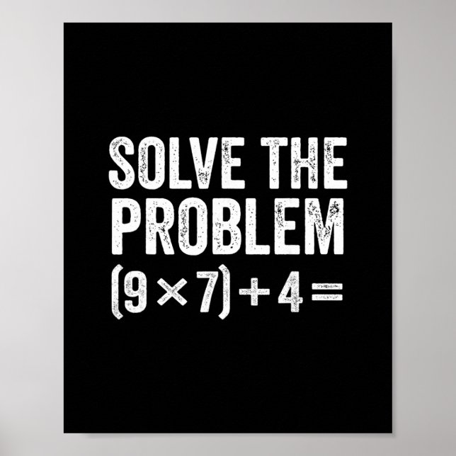 Rolig Lös Problemet 67 Meme Sex Sju  Poster (Framsidan)