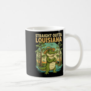 Rolig Louisiana Alligator Retro Vilda Liv Resa Ba Kaffemugg