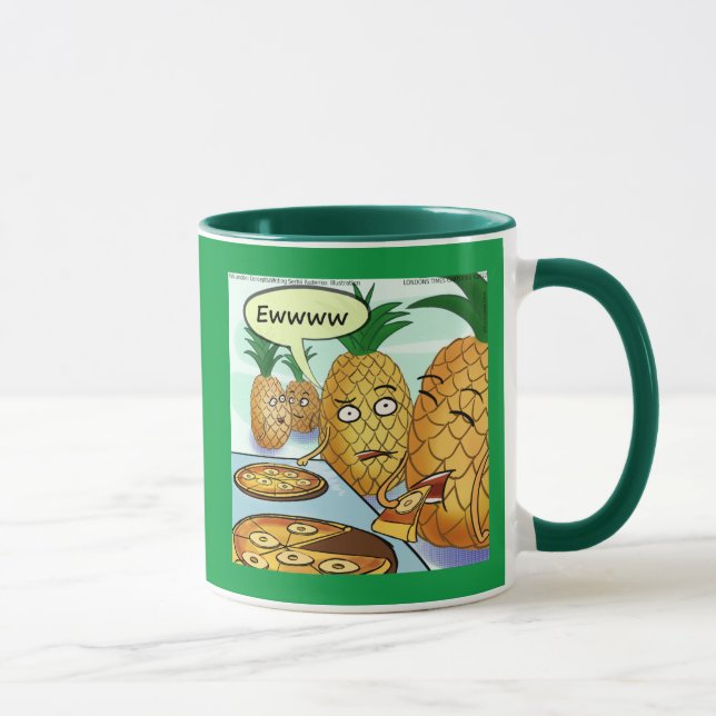 Rolig LTCartoons Ananas Pizza Serie  Mugg (Höger)