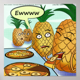 Rolig LTCartoons Ananas Pizza Serie Poster
