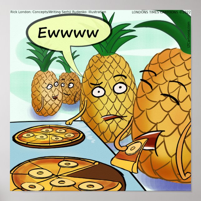 Rolig LTCartoons Ananas Pizza Serie Poster (Framsidan)