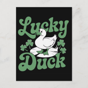 Rolig Lucky Goose St Patricks Day-design Helg Vykort