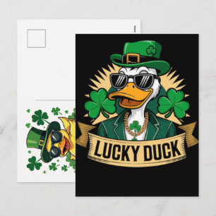 Rolig Lucky Goose St Patricks Day-design Helg Vykort