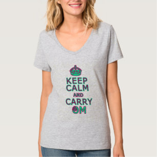 Rolig lugn för yogaskjortabehålla bär Om (rosor T-shirt