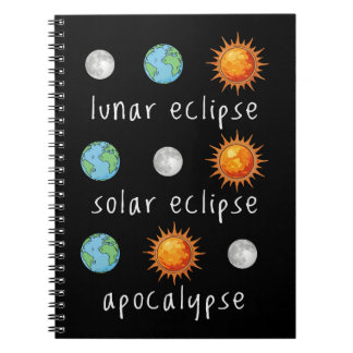 Rolig Lunar Solförmörkelse Apokalyps Anteckningsbok