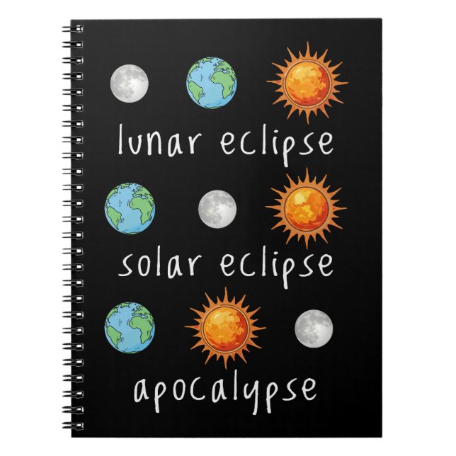 Rolig Lunar Solförmörkelse Apokalyps Anteckningsbok (Framsidan)