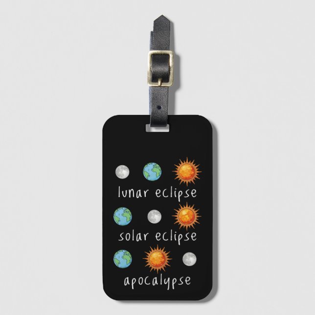 Rolig Lunar Solförmörkelse Apokalyps Bagagebricka (Framsida vertikal)