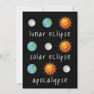Rolig Lunar solförmörkelse Apokalyps Inbjudningar