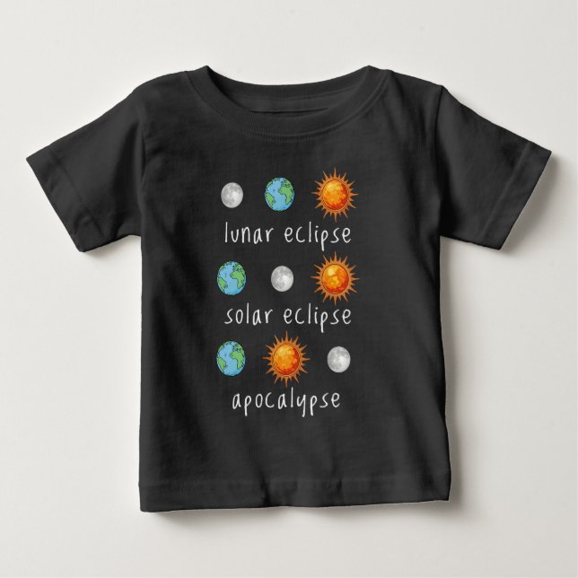 Rolig Lunar solförmörkelse Apokalyps T Shirt (Framsida)