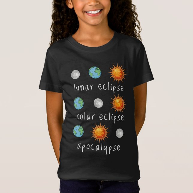 Rolig Lunar solförmörkelse Apokalyps T Shirt (Framsida)