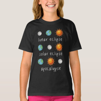 Rolig Lunar solförmörkelse Apokalyps T Shirt