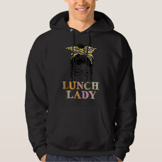 Rolig lunchdam skolmat cafeteria hoodie