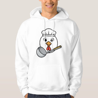 Rolig lunchdam-tröja, Chicken Head Cafeteria Tee Hoodie