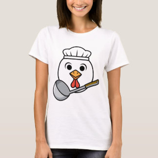 Rolig lunchdam-tröja, Kycklinghuvud Cafeteria Tee