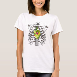 Rolig lungröntgen veganskt hjärta t shirt