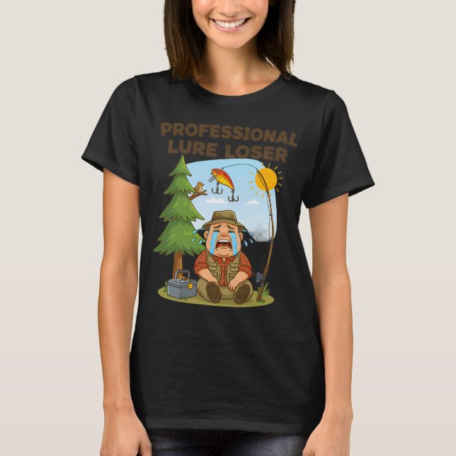 Rolig Lure Förlorare Fiske T Shirt (Framsida)