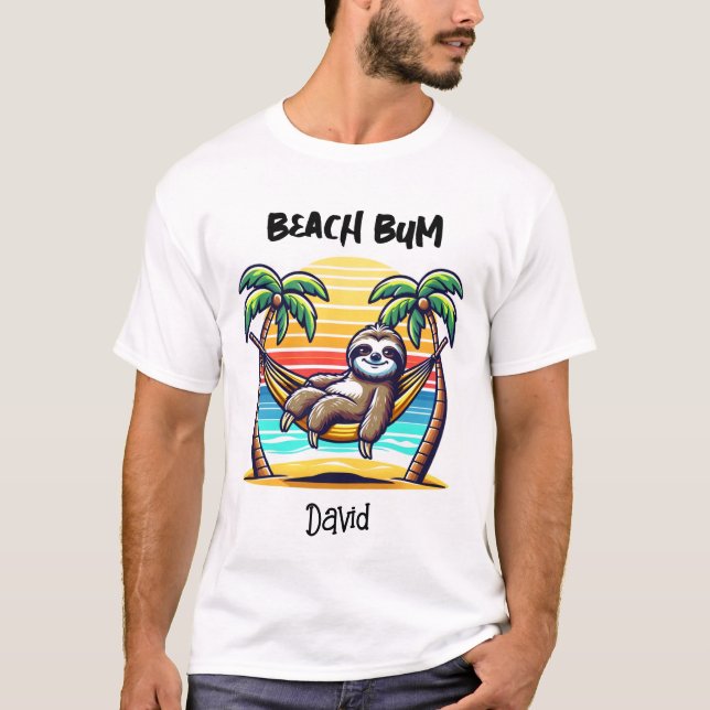 Rolig Lutfisk Strandnöt Herr T-Shirt (Framsida)