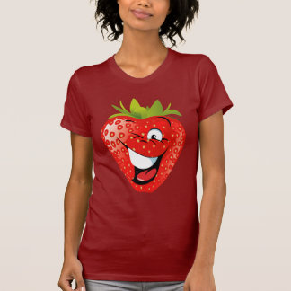 rolig lycklig animerad jordgubbe t shirt
