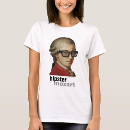 Rolig lycklig Hipster för manar Mozart eller T Shirt