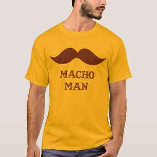 Rolig Macho Man Moustache T-shirt