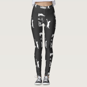 Rolig Mafia Katt Parodi Grafisk T-Shirt Leggings