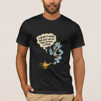 Rolig magisk genilampa bubbelprat tecknad present t shirt