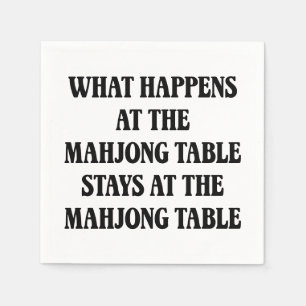 Rolig Mahjong-älskare Citat Mahj Humor Värdinna Pappersservett