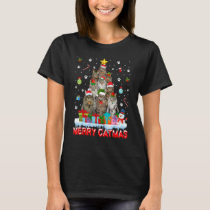 Rolig Maine Coon Kattälskare Söt Högtid Jul T Shirt