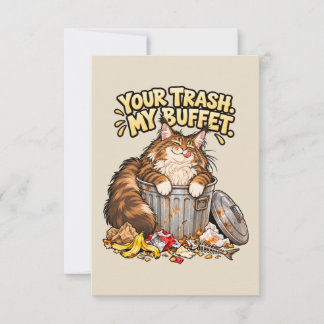 Rolig Maine Coon Välkomstkort Tack Kort