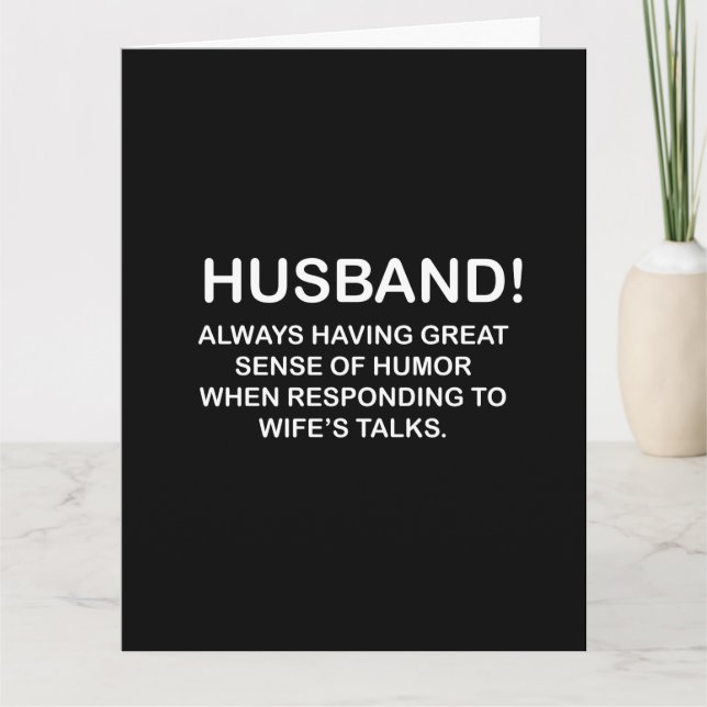 Rolig Make Husband Hubby Citat Kort (Framsida)