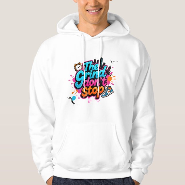 Rolig - Malandet Tar Inte Slut - Graffiti-gata  Hoodie (Framsida)