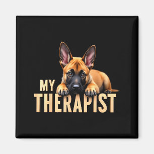 Rolig Malinois-valp Min Therast Belgisk Shepherd D Magnet