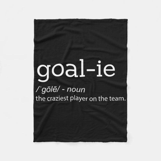 Rolig Målvakt Definition Fotboll Hockey P Fleecefilt (Framsidan)