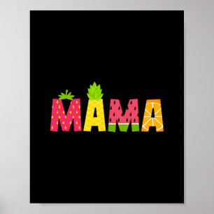 Rolig Mama Fruitarian Älskare Sommar Nana Frukt Sk Poster