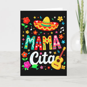 Rolig Mamacita Cinco De Mayo Blomma Mexikansk Mamm Kort
