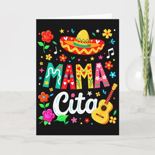 Rolig Mamacita Cinco De Mayo Blomma Mexikansk Mamm Kort (Framsida)