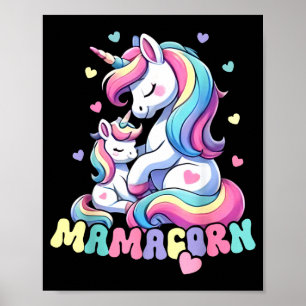 Rolig mamacorn kostym mors dag enhörning mamma poster