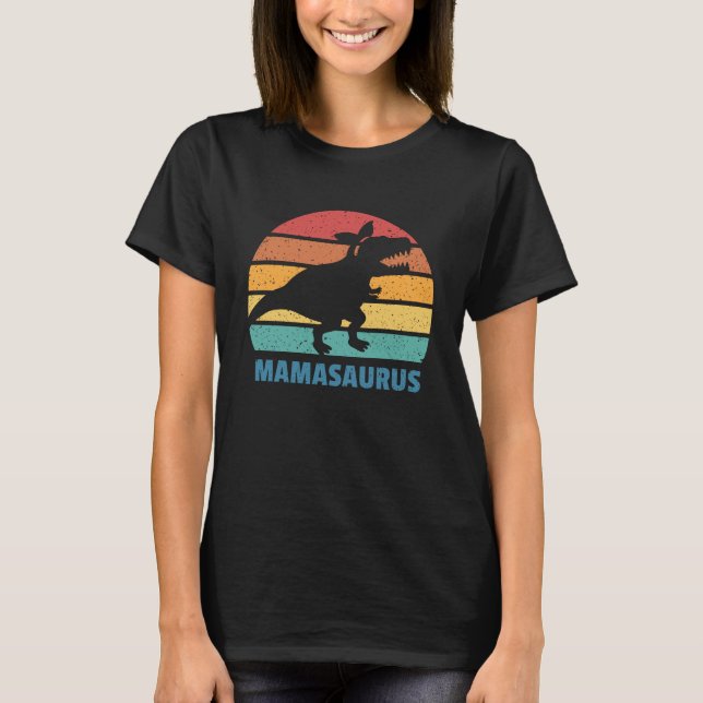 Rolig Mamasaurus Mamma Dinosaur Mors Dag T Shirt (Framsida)
