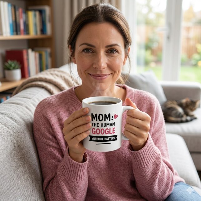 Rolig mamma Den mänskliga Google-kaffemuggen Jumbo Mugg (Skapare uppladdad)