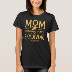 Rolig mamma den Skydiving legenden T Shirt