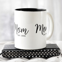 Rolig Mamma Etablerad Datum Svart Skrift Ny Mamma