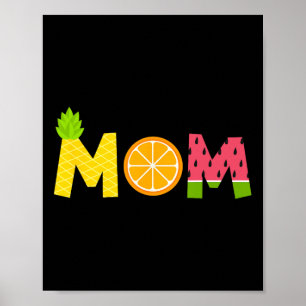 Rolig mamma fruktarian älskare sommar mormor frukt poster