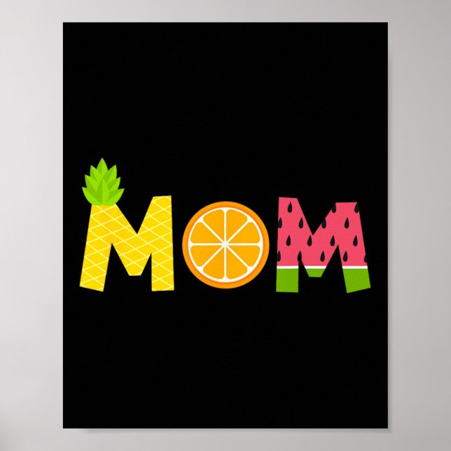 Rolig mamma fruktarian älskare sommar mormor frukt poster (Framsidan)