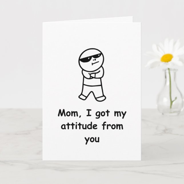 Rolig Mamma Kort Fick Min Attityd Från Dig (Liten växt)