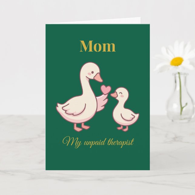 Rolig Mamma Kort Min Obetalda Terapeut Söt (Liten växt)