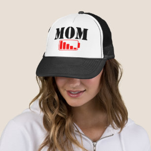 ROlig MAMMA LÅG BATTERINIVÅ RÖD BATTERY MAMMA PRES Keps