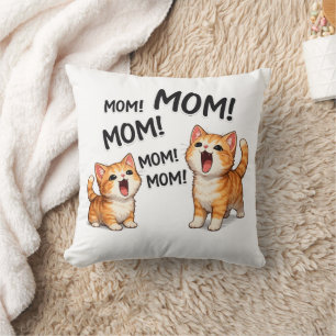 Rolig MAMMA! MAMMA! MAMMA Orange Tabby Kattungar Kudde